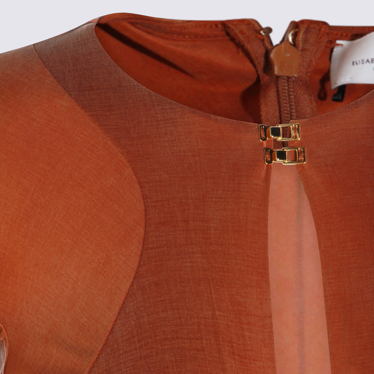Elisabetta Franchi Dresses Leather Brown Cuea