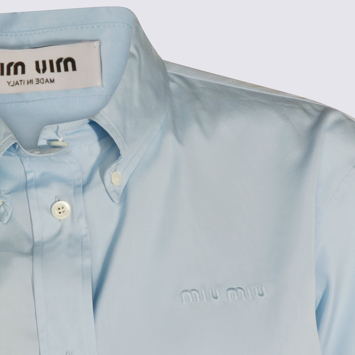 Miu Shirts Clear Blue _100 % Co