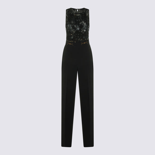 Elisabetta Franchi 95% Polyester jumpsuit in black