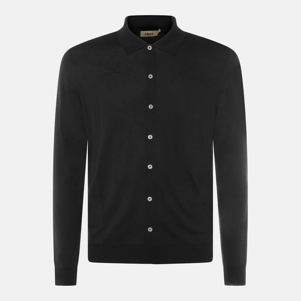 Altea 67% Linen shirt in black