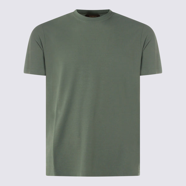 Zanone 100% cotton t-shirt in green