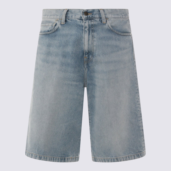 Carhartt Wip 100% Cotton denim shorts in blue