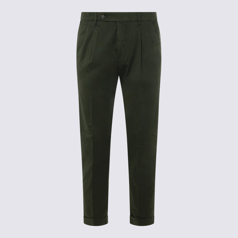 Gta Il Pantalone 88% cotton trousers in green