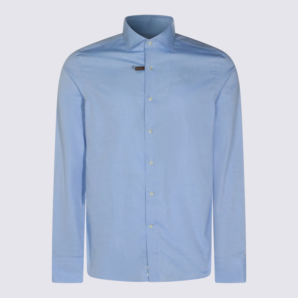Canali 100% Cotton shirt in blue