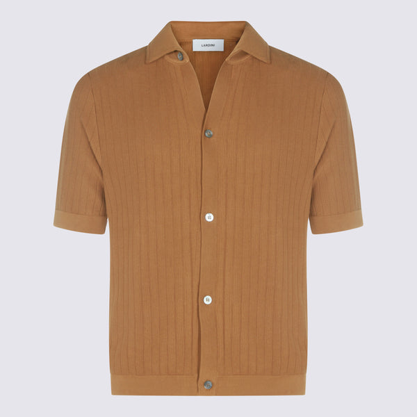 Lardini 100% Cotton shirt in camel