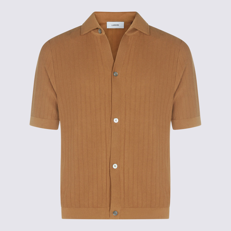 Lardini 100% Cotton shirt in camel