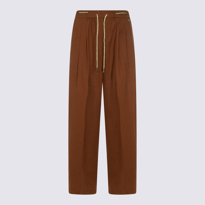 Herno Trousers Brown Vi Li