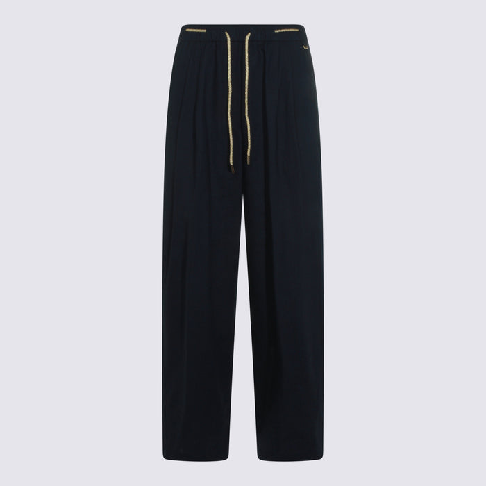 Herno Trousers Blue Vi Li
