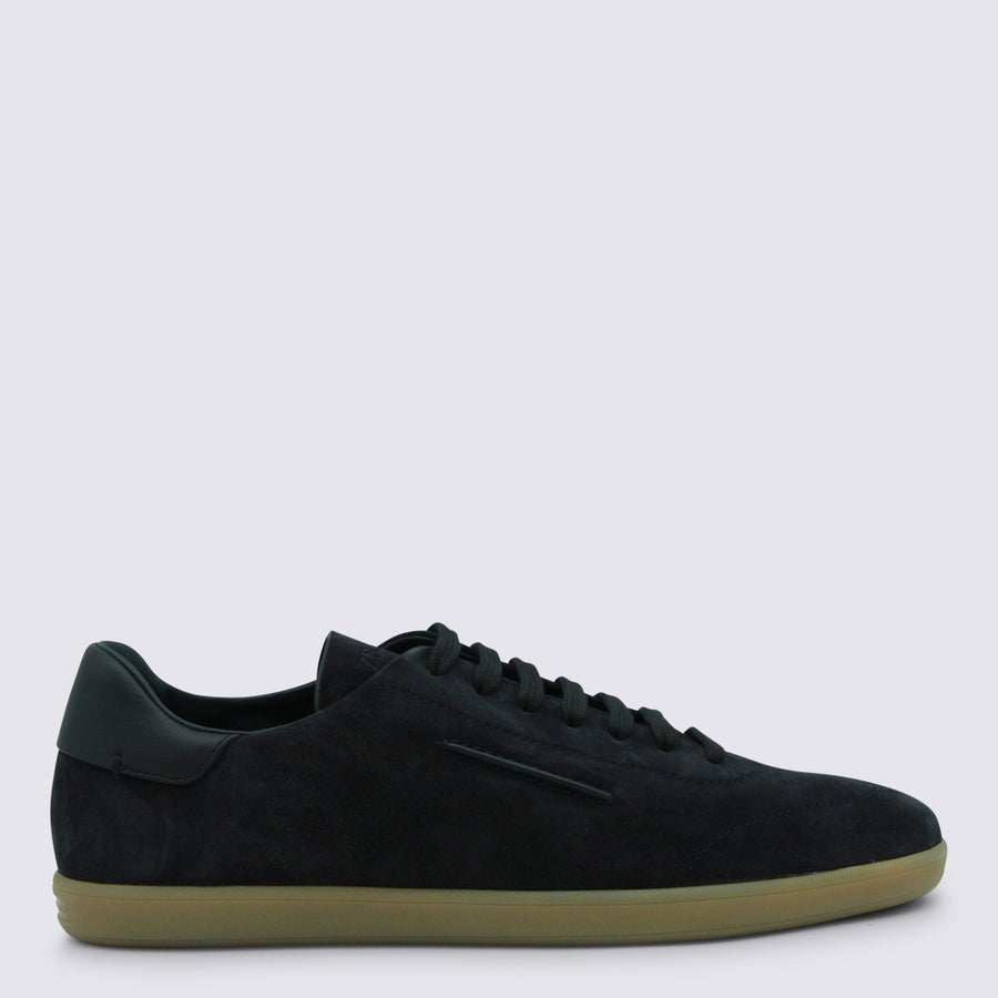Zegna Suede upper sneaker in navy
