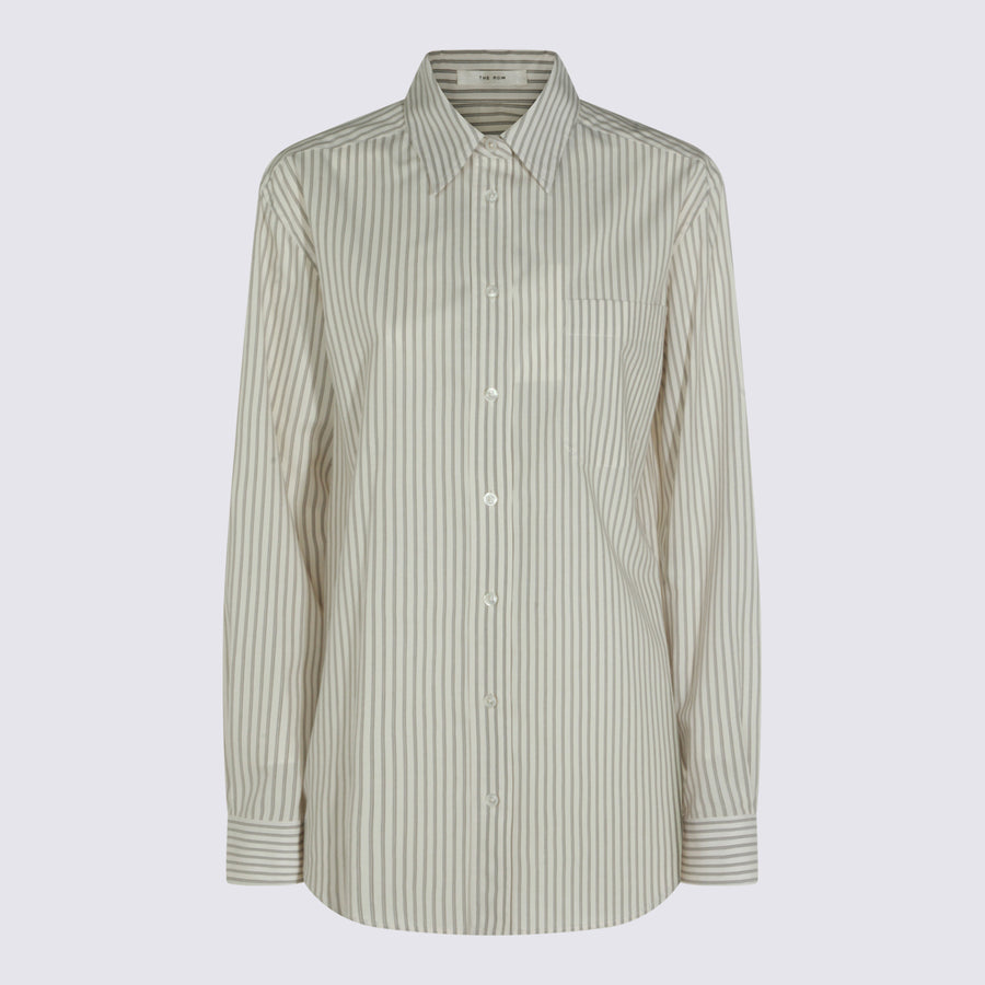 The Row 100% cotton shirt in beige