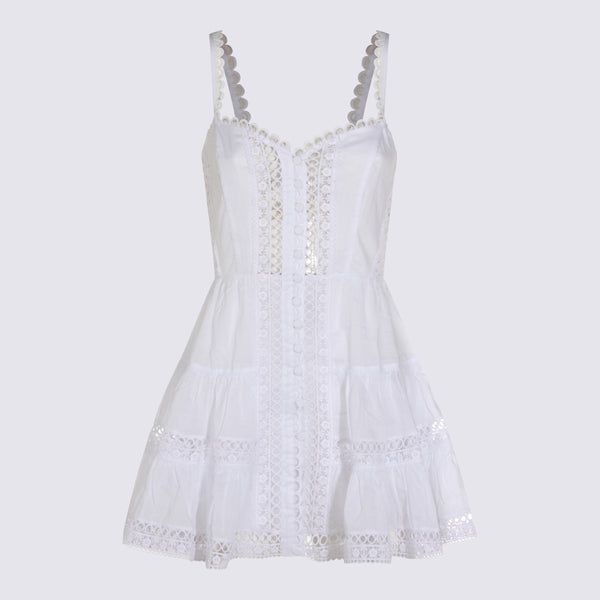 Charoruiz 90% Cotton dress in white