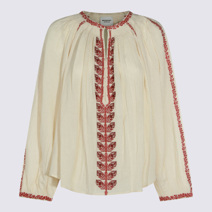 MARANT ETOILE Top Beige/red _vi