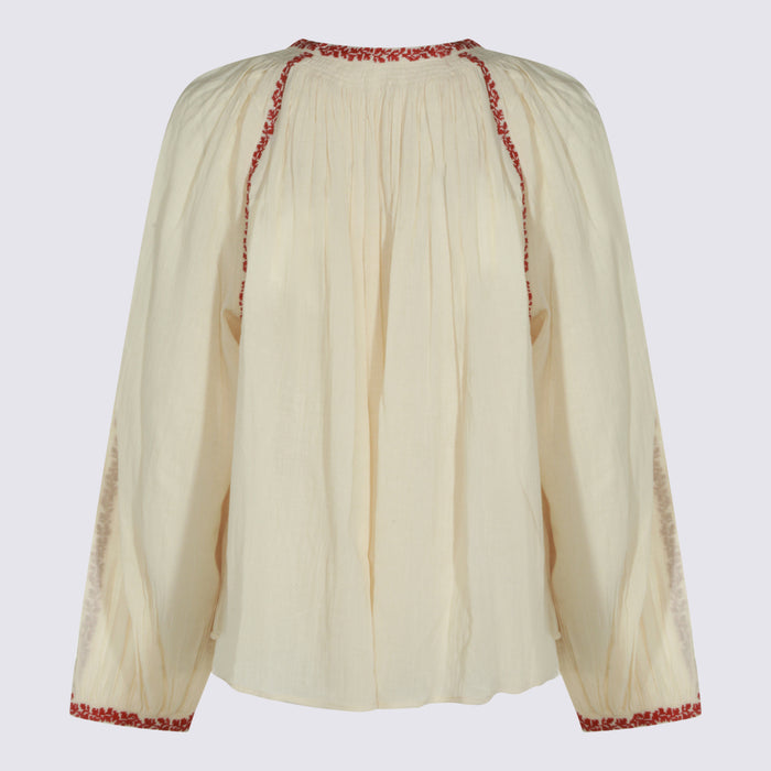 MARANT ETOILE Top Beige/red _vi