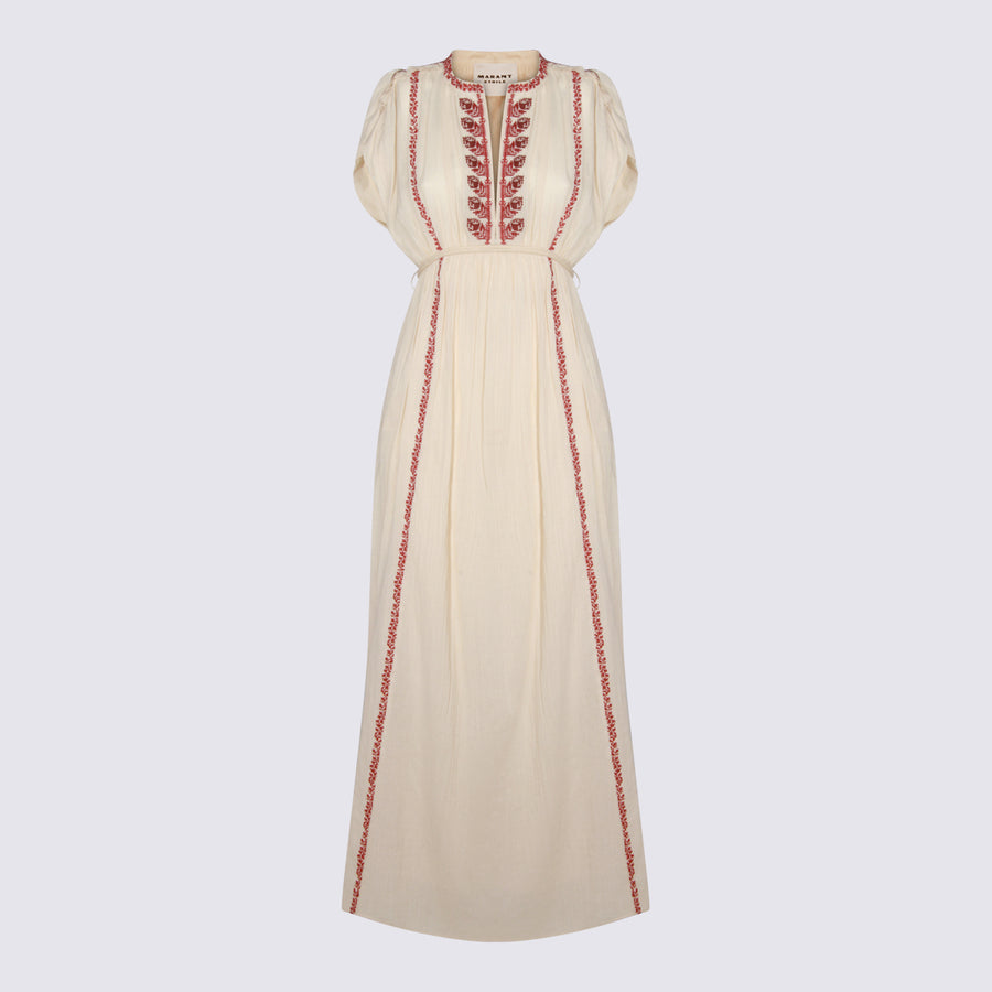 Marant Etoile 100% viscose dress in beige