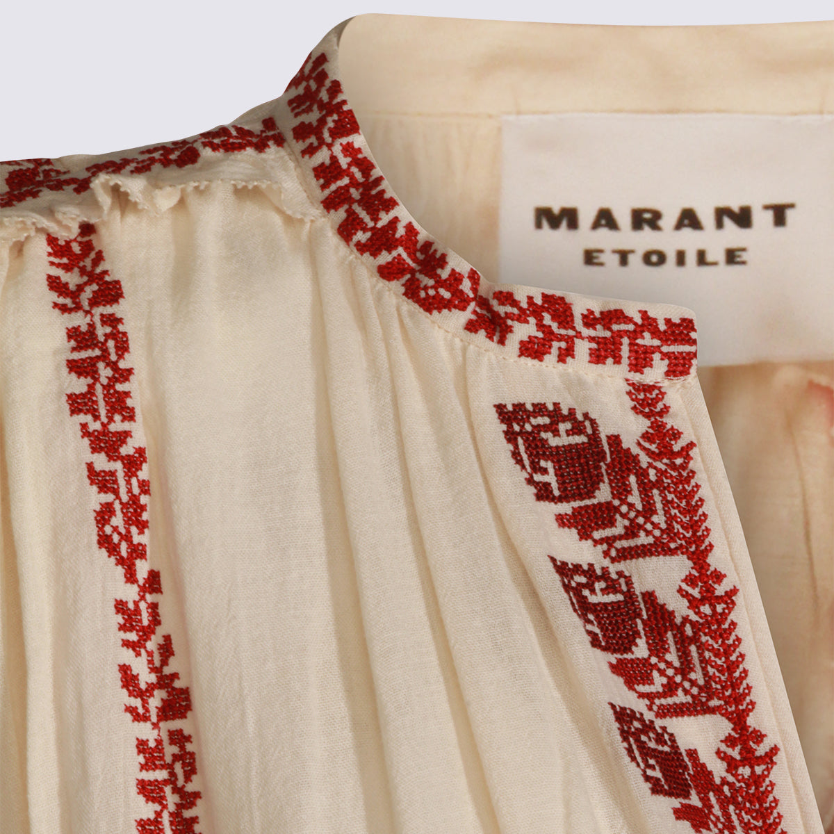 MARANT ETOILE Dresses Beige/red _vi