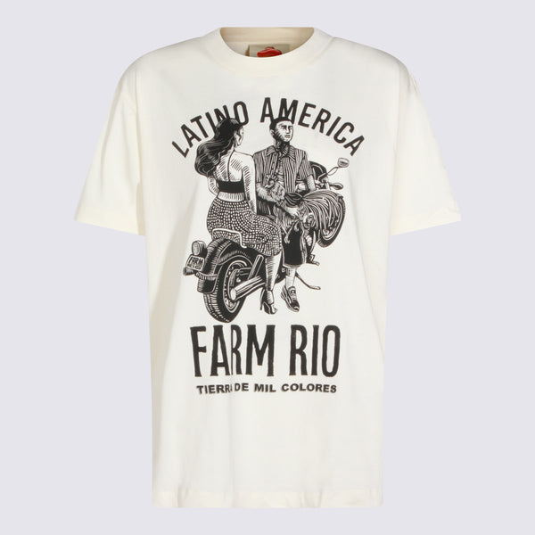 Farm Rio 55% Linen t-shirt in beige