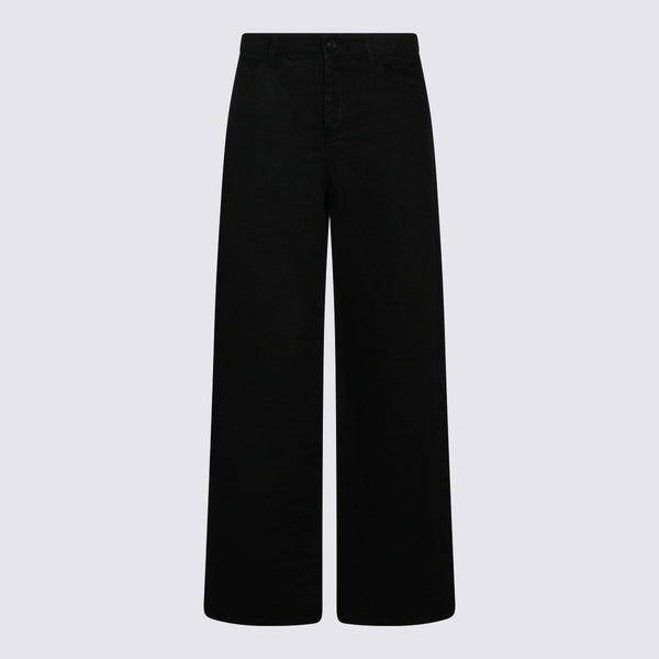 The Row 100% Linen jeans in black