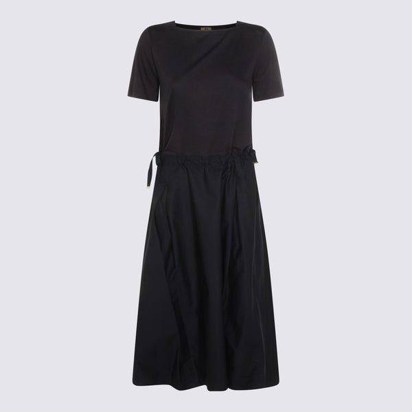 Herno 100% Cotton dress in navy