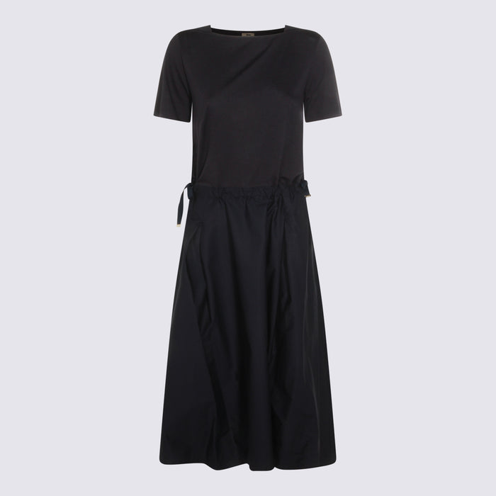 Herno Dresses Blue _100 % Co