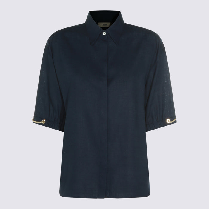 Herno Shirts Blue Vi Li