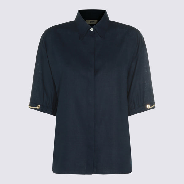Herno 70% Viscose shirt in navy