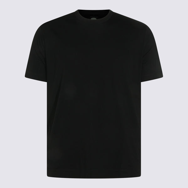 Mazzarelli 89% Cotton t-shirt in black