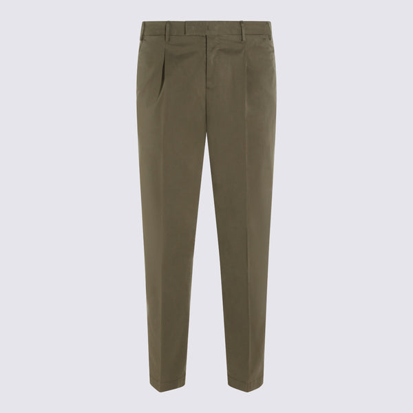 Pt Torino 62% Lyocell trousers in green