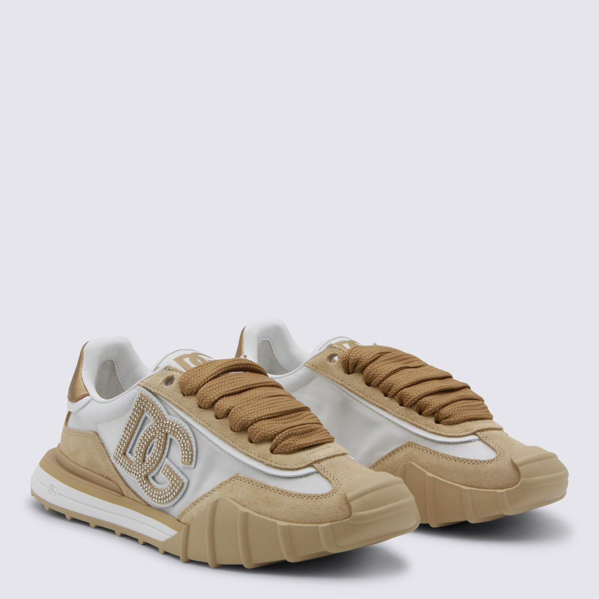 Dolce & Gabbana Sneakers Bianco/cappuccino _cover Tex/le Cover El