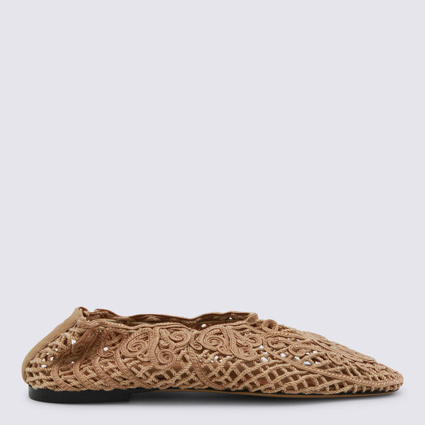 Odissi _cover tex/le sole le flat in beige