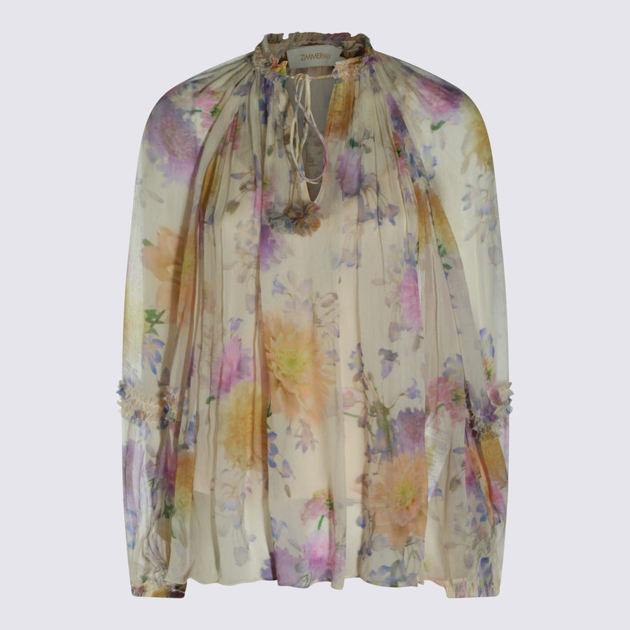 Zimmermann 86% Polyester blouse in cream