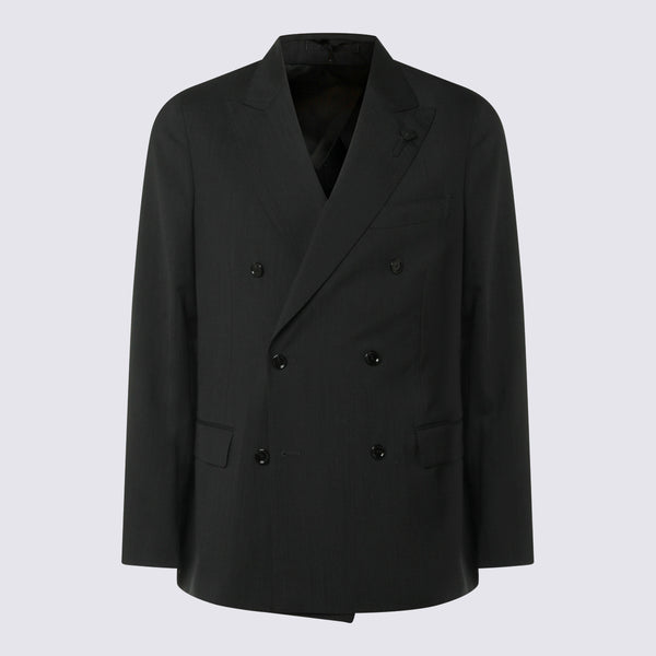Lardini 100% Wool blazer in black