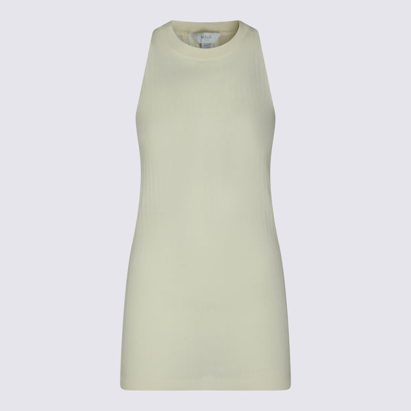 Malo 100% cotton tank top in beige