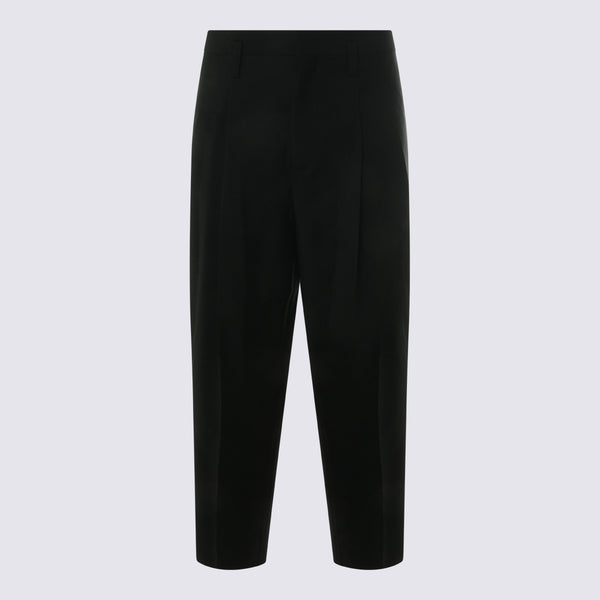 Jil Sander 73% Wool trousers in black
