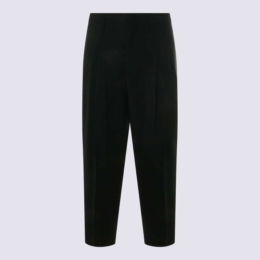 Jil Sander 73% Wool trousers in black