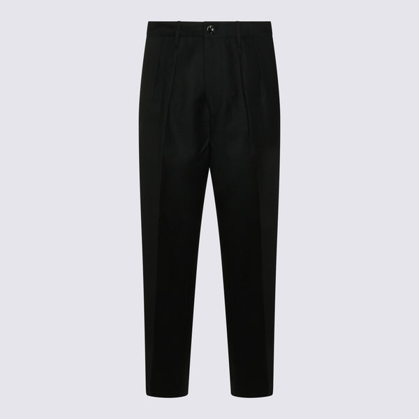 Nine In The Morning 56% Wool trousers in black
