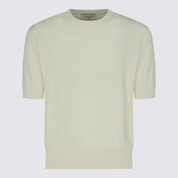 Piacenza Cashmere 55% Silk t-shirt in white