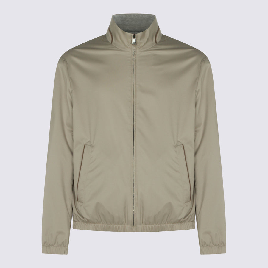 Canali 100% Polyamide jacket in beige