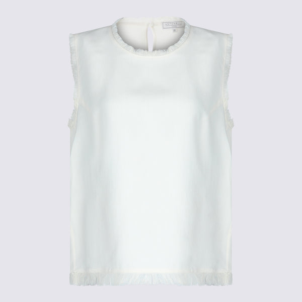 Antonelli Firenze 73% Viscose tank top in white