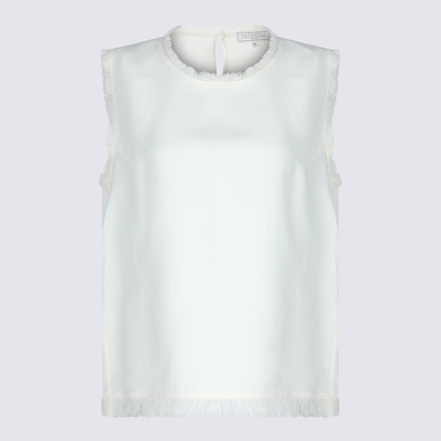 Antonelli Firenze 73% Viscose tank top in white