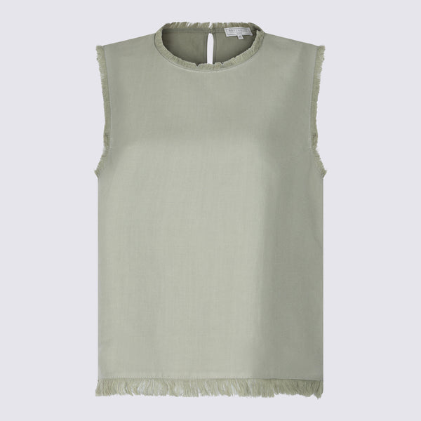 Antonelli Firenze 73% Viscose tank top in green