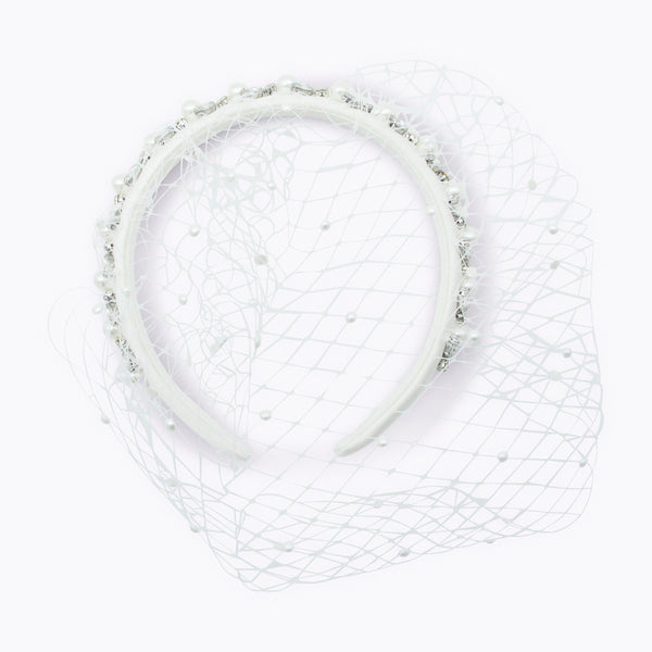 Self-Portrait 100% Polyester headband in white