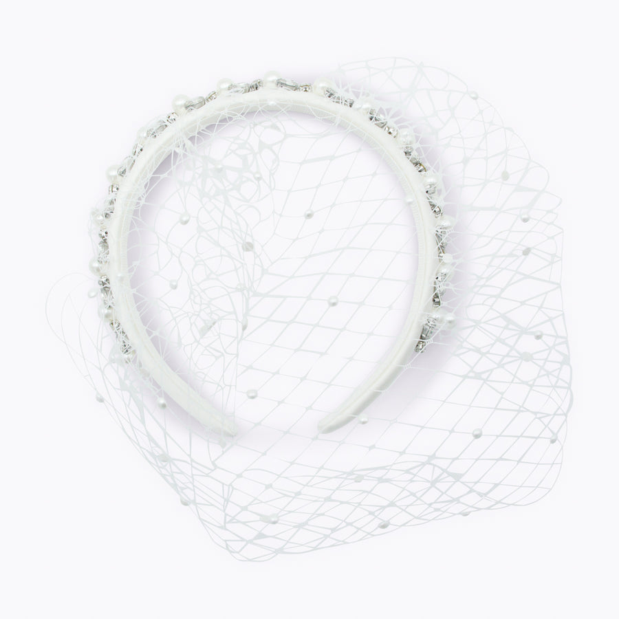 Self-Portrait 100% Polyester headband in white