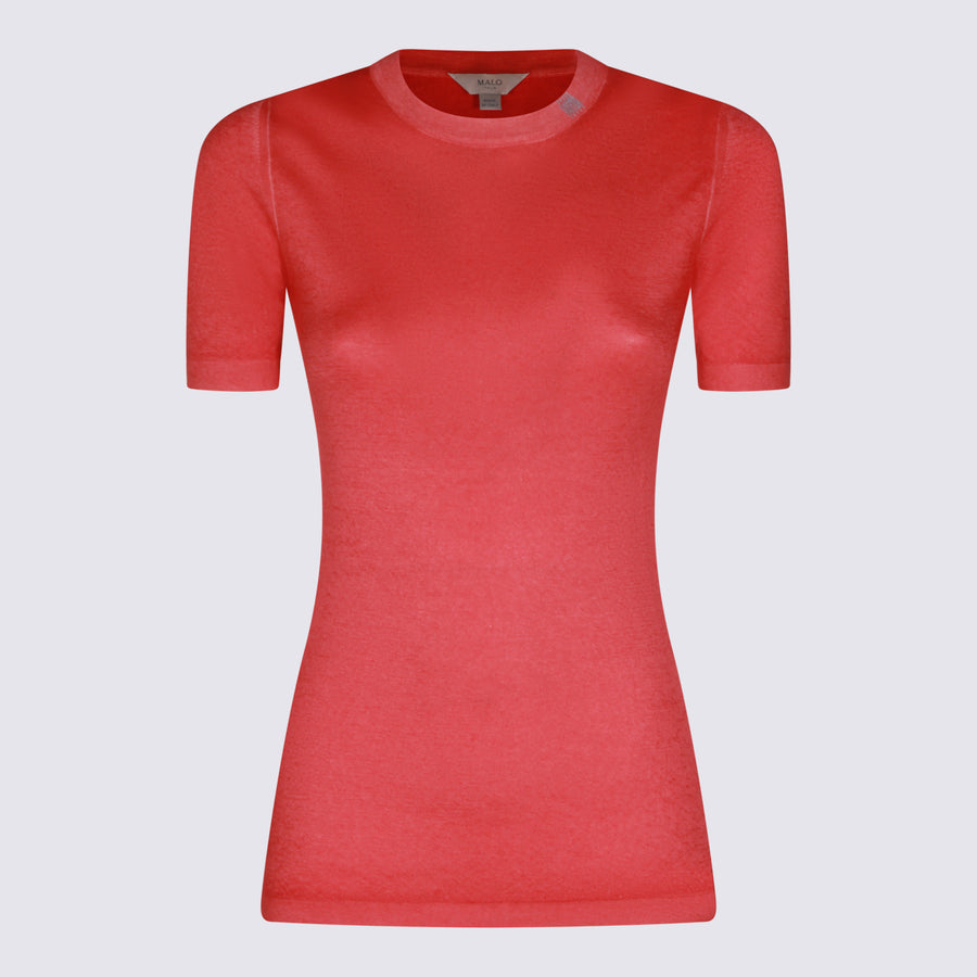 Malo 100% Wool sweater in red