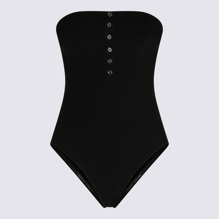 Toteme 100% Cotton swimsuit in black