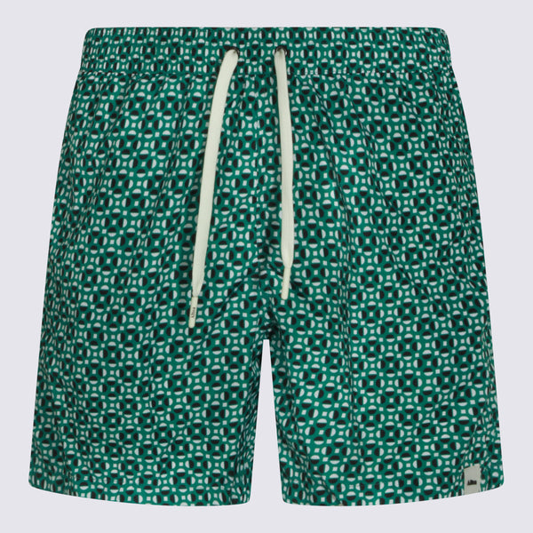Altea 100% Polyester swim shorts in green