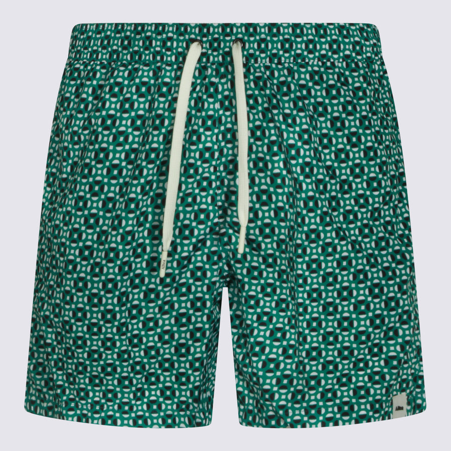 Altea 100% Polyester swim shorts in green