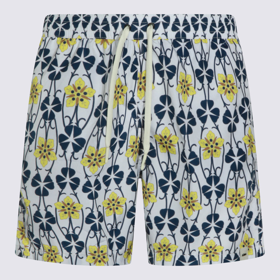 Altea 100% Polyester swim shorts in white