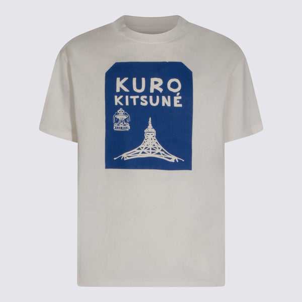 Maison Kitsune' 100% cotton t-shirt in beige