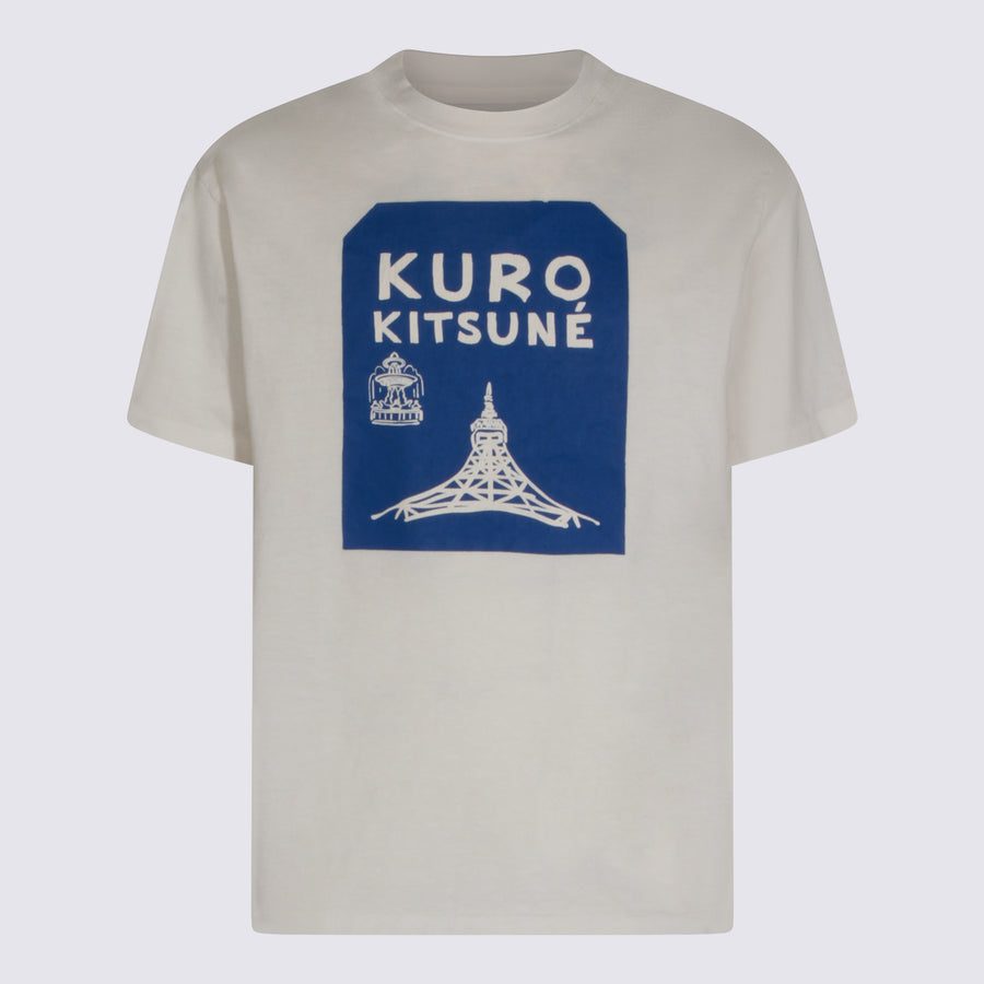 Maison Kitsune' 100% cotton t-shirt in beige