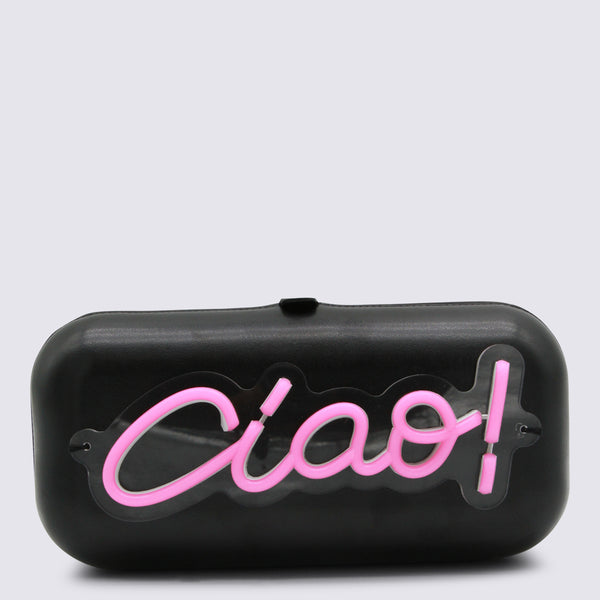Moschino Leather clutch in black